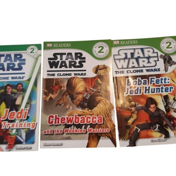 Star Wars The Clone Wars Readers Level 2 Set Of 3 Books Jedi Chewbacca Boba Fett - Picture 4 of 8